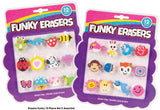ERASERS FUNKY 12PK