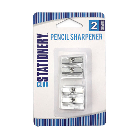 Pencil Sharpener Metal 2 Hole 2pc