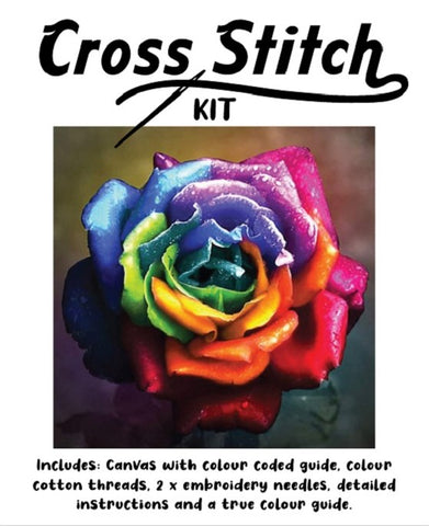 Cross Stitch 30x30cm Colourful Rose