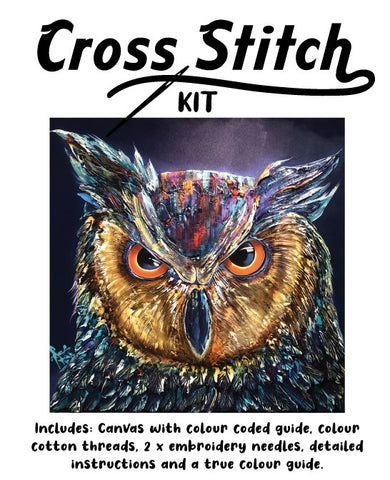 Cross Stitch 30x30cm Owl
