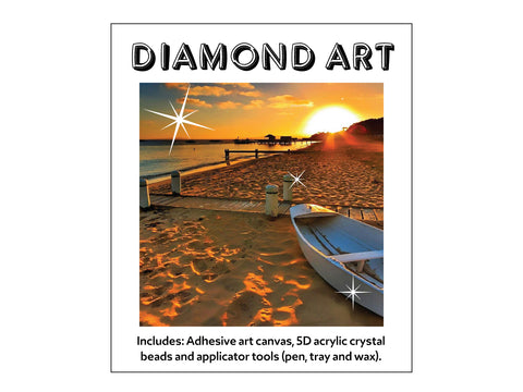 5D Diamond Art 30x30cm Sandy Beach