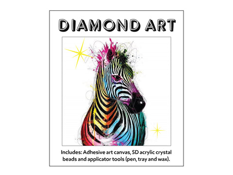 5D Diamond Art 30x30 Zebra